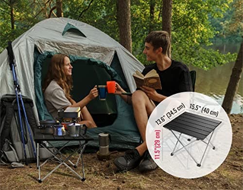 TREKOLOGY Small Folding Camp Table - Lightweight, Portable Outdoor Beach Table — view 2