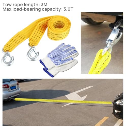 Car Emergency Breakdown Safety Kit 13-in-1 Vehicle Europe Travel Driving Kit with Jump Leads,Tow Rope,Warning Triangle,Hi-Vis Vest,Emergency Hammer/Rain poncho/Blanket etc — view 4