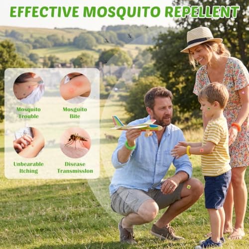 Mosquito Repellent Bracelet 12 Pcs, DEET-Free Insect Repellent Bands Kids — view 4