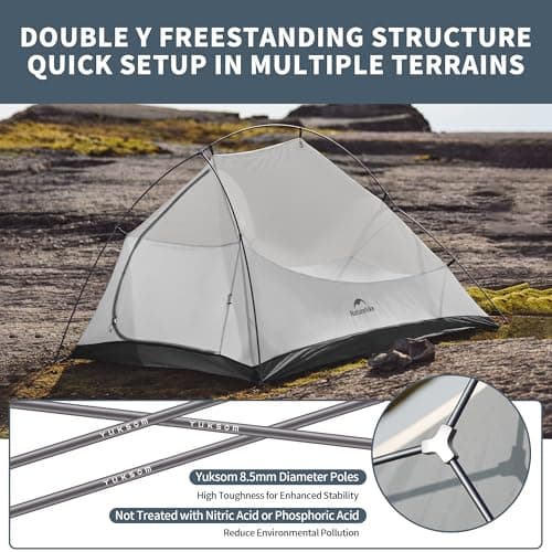 Naturehike Cloud Up Pro Camping Tent, 2 Person, Navy Blue — view 3