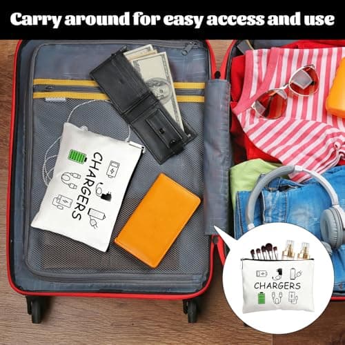 Charger Bag, 1PCS Polyester Cable Bag, Small Make up Bags, Suitable for Travellers, Friends, Sisters and Mothers — view 6