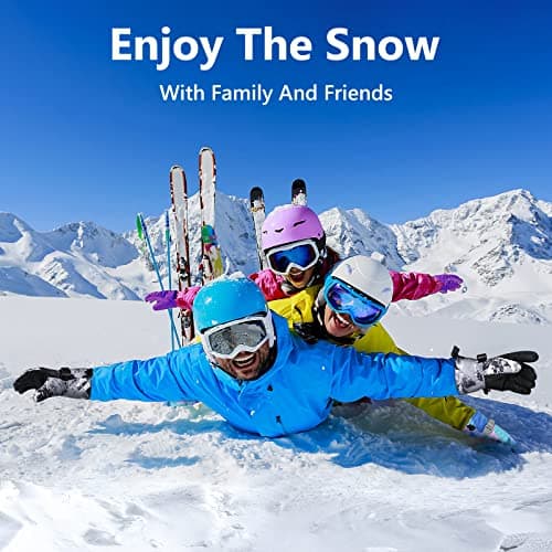 Odtmger Ski Gloves,Snow Gloves Waterproof Winter Warm Cold Weather Touchscreen Gloves for Parent& Child Kids Skiing,Snowboarding — view 4