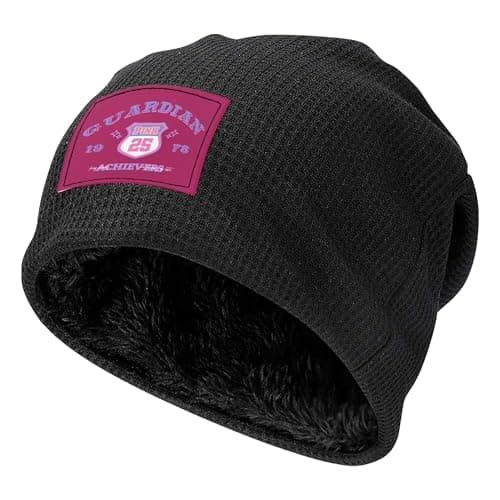ZALXOZYL Slouchy Beanie Run Sustainable Travel Soft Journey Lightweight Traveling Light Plush Inner Lining Cartoon Patterns Travel Black 4