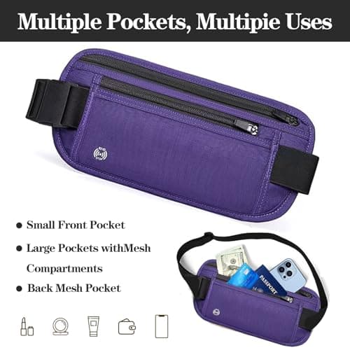 Hidden Money Belt, purple, Purple — view 5
