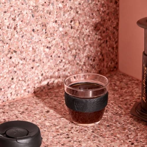 KeepCup Brew, Reusable Glass Cup, Extra Small 6oz | 177mls, Black — view 2