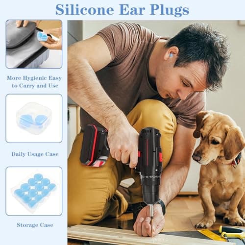 8 Pairs Premium Silicone Ear Plugs, Reusable Waterproof for Sleep — view 5