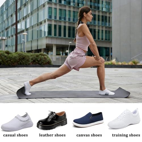 LXEASYGO 10 Pairs Invisible Trainer Socks for Women Non-Slip Silicone Stripes Ladies Girls Low Cut No Show Running Ankle Socks (UK, Alpha, One Size, Regular, Regular, 10 Pairs Multicolor) — view 6