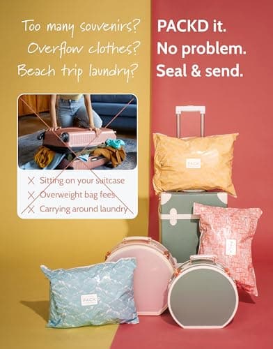 PACKD Prepaid & Prelabeled Shipping Bags for Clothes, Laundry, & Overflow - Waterproof, Tear-Resistant, Tamper-Sealed, Lightweight, Folds Flat Travel Packaging Bags - 3-Pc Bundle, 15" x 19" — view 5