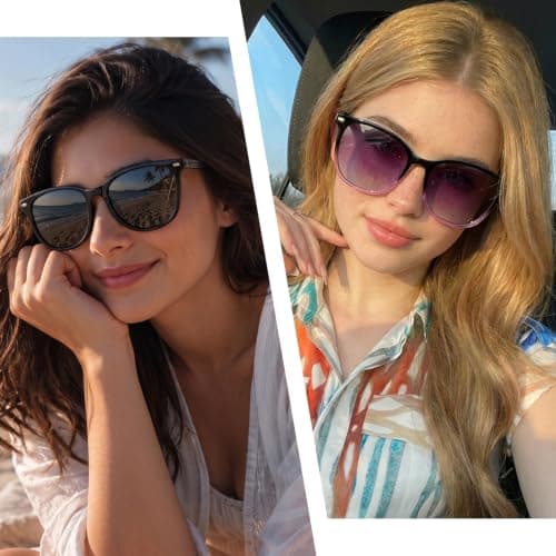 Myiaur 2 Pack Polarised Sunglasses Women Trendy for UV400 Protection — view 4