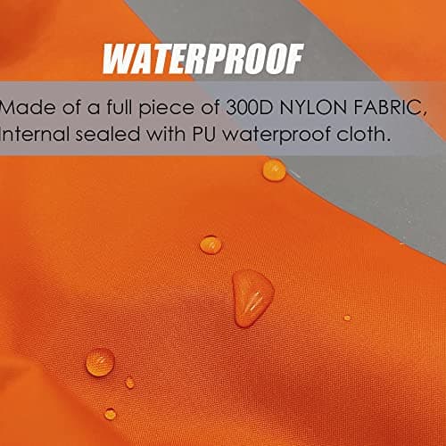 LICQIC Waterproof Rain Cover for Backpack, S (30-40L), Orange — view 3