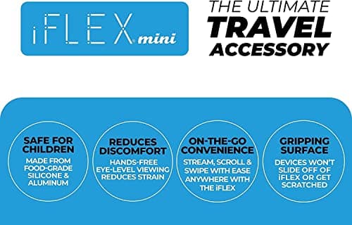iFLEX Mini Flexible Phone Holder for Travel, Work and Home – This Travel Cell Phone Stand is The Perfect iPhone Holder and Works with Any Smartphone – Non-Slip Grip, Strong and Durable - Sky Blue — view 6