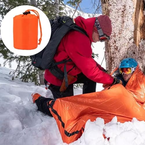 Emergency Survival Bivvy Bag – Lightweight Thermal Sleeping Bag – Waterproof & Windproof – Essential for Camping, Hiking, Outdoor Survival Kits — view 4