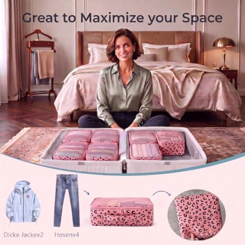 6 PCS Large Packing Cubes, Lightweight Luggage Packing Organizers Cubes — view 5