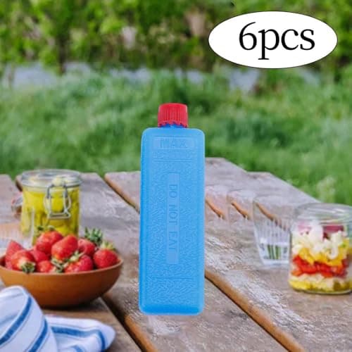 6 Pack Reusable Ice Packs for Coolers - Long Lasting PETG Ice Blocks for Picnics, BBQ, Fishing & Outdoor Camping - Leak Proof & Portable — view 5