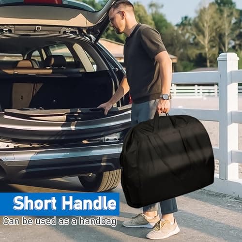 MISSLO 54" Suit Bag for Travel Garment Bag 6" Gusseted Men Suit Carrier Long Women Dress Bag Covers with 4 Handles and Pockets Hanging Protector for Coats, Clothes — view 2