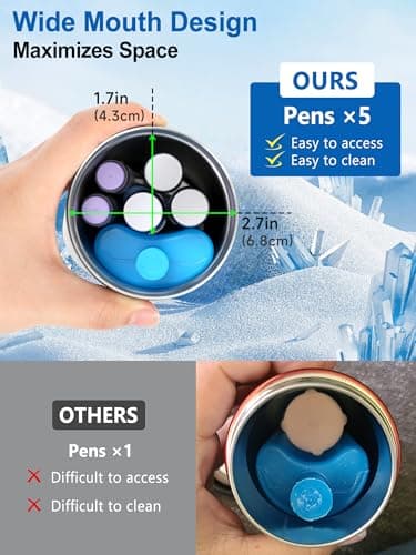 YOUSHARES Insulin Cooler Travel Case - Portable Insulin Pen Case 48H Cooling, TSA Approved Small Insulated Bag with Ice Pack for Diabetes Supplies, Holds 1-5 Insulin Pens (Pink) — view 2