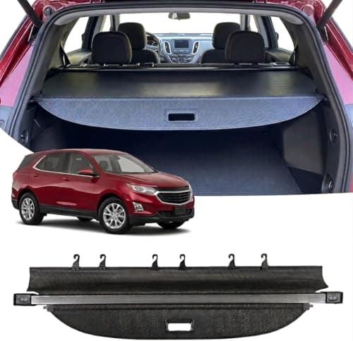 Powerty Cargo Cover for 2018-2023 2024 Chevy Chevrolet Equinox/GMC Terrain Accessories Retractable Trunk Cover All Weather Shielding Shade Cargo Luggage Cover Carbon Fiber