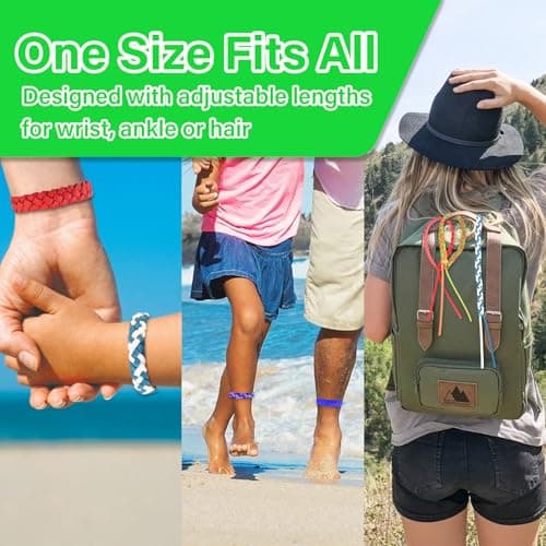 Audasi Mosquito Repellent Bracelet 20 Pack, Adjustable Leather Mosquito Bands Natural Insect Repellent Wristbands for Adults and Kids 300 Hour Insects Protection Wristbands Tools — view 5