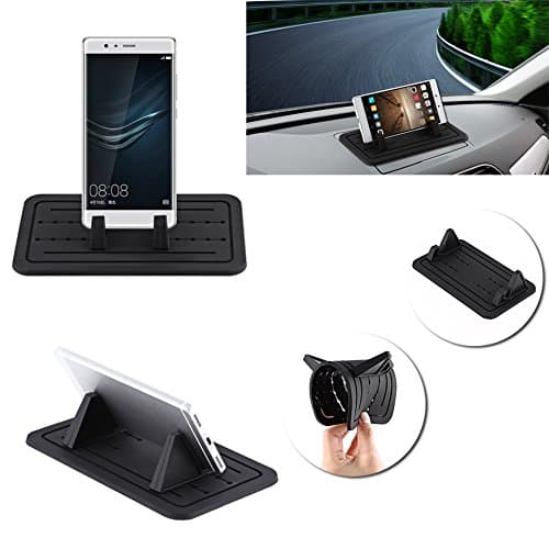 Silicone Car Cellphone Mount, Car Phone Holder Dashboard Mat Car Phone Mount Non-Slip Silicone Pad, Universal Car Dashboard Mobile Phone Mount Holder Cradle Stand — view 3