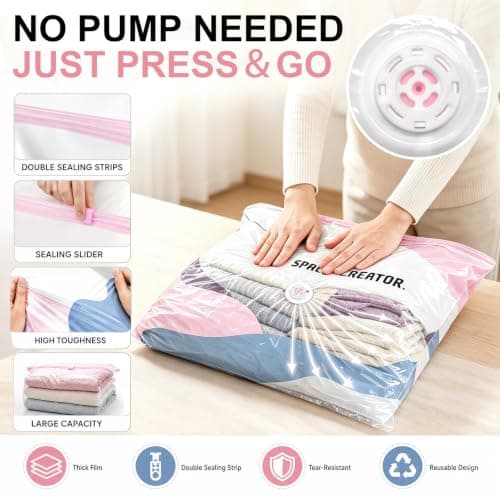 3Pcs No Pump 3D Vacuum Storage Bags, 2026 New Vacuum Pack Bags for Clothes — view 5