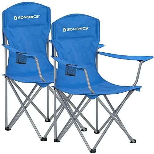 SONGMICS Set of 2 Folding Camping Chairs, Max. Load Capacity 150 kg