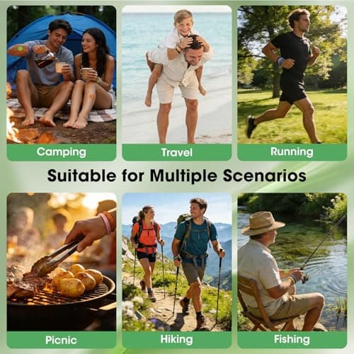 Mosquito Repellent Bracelet 24 Pack, Adjustable Leather 350 Hour Protection Insect Repellent Bracelet for All Ages, Camping Essentials — view 6