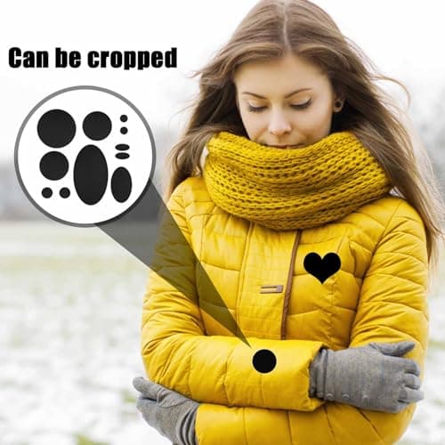 GRVICH 11 PCS Kit- Repair Patches for Down Jackets, Nylon Repair Tape Self-Adhesive Repair Patch, Round and Oval Shape Black Fabric Repair Patch, for Coat Clothes Tent Sleeping Bag Ski Clothing — view 6