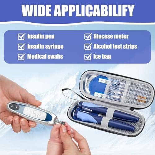 YILUXIANGYANG Insulin Pen Case, Portable Insulin Cooler Travel Case with 2 Ice Packs,Diabetic Supplies Insulin Pen Case, Medicine Cooler for Travel Insulin Case Diabetic Bag (Grey, 1 Set) — view 5