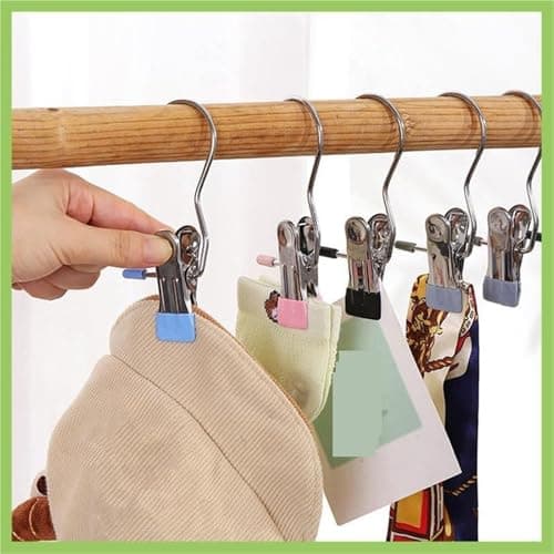 30PCS Stainless Steel Heavy Duty Clothes Clips for Laundry Socks Travel — view 2