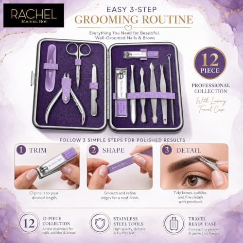 Rachel Roy 12-Piece Manicure Kit for Women with Travel Case — view 6