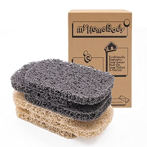 myHomeBody Soap Saver, Lifting Pads for Dish, Set of 6 – 3 Beige, 3 Grey