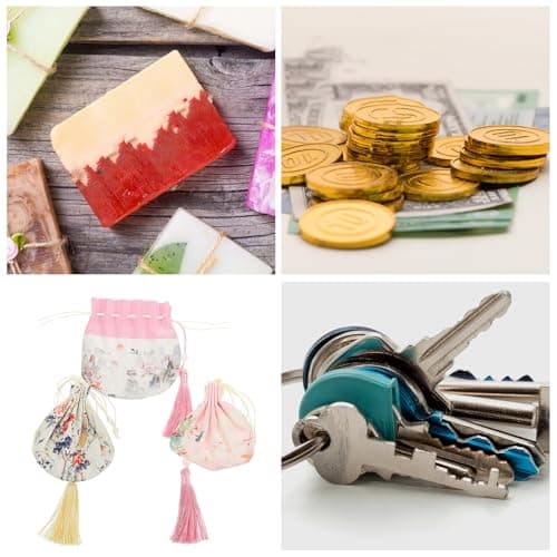 NULYLU 3pcs Lavender Sachet Bag with Tassels, Portable Cotton Cloth Small Bags for Wardrobe, Car, and Travel Storage — view 5