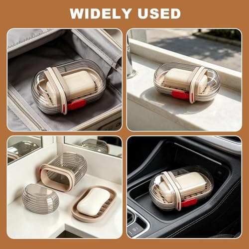 2 Pcs Travel Soap Case, Box & Dish - Waterproof Leakproof with Lid for Bathroom Camping Outdoor Use — view 4