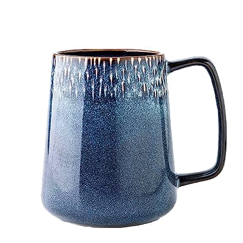 ZPPLD Large Coffee Mugs,24 OZ/700ml Ceramic Coffee Mugs with Handle,Giant Mug,Jumbo Mug,Large Mugs for Hot Drinks,Big Mug,Capacity Mug for Office and Home, Gift and Present (B)