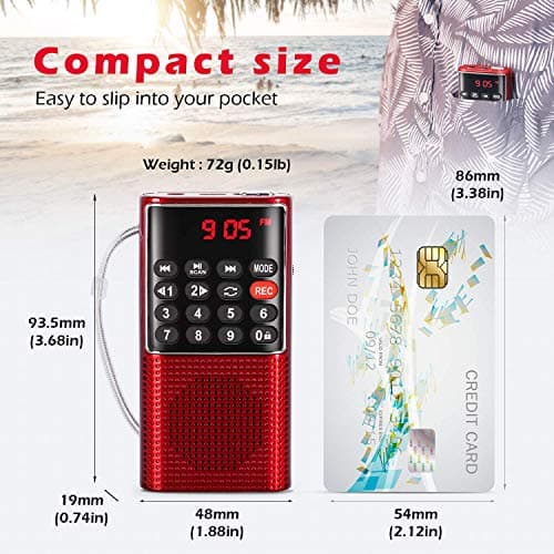 PRUNUS J-328 Small Radio Portable Rechargeable FM Radio,MP3 Radio — view 4