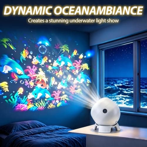 Dynamic Rotating Ocean Projector Light, Night Light Projector 360° Rotating — view 5