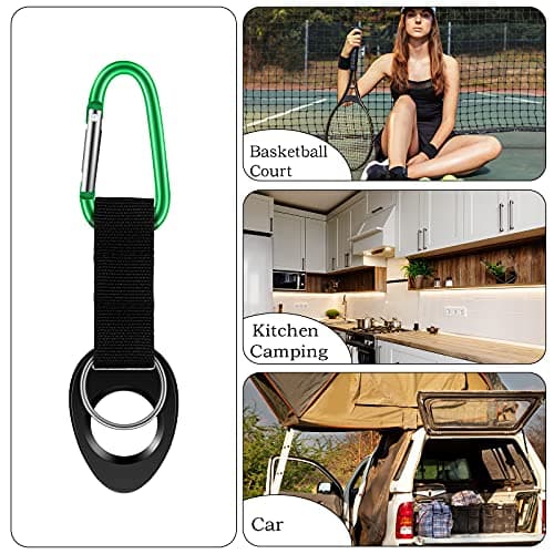 Mimorou 7 Pack Water Bottle Holder Clips, Silicone Bottle Ring Carrier with — view 5