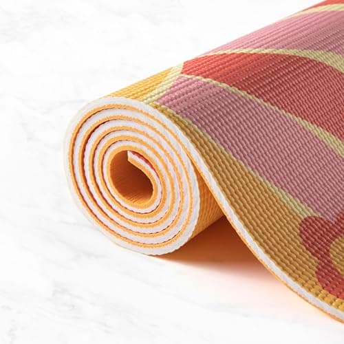 MYGA Yoga Starter Set - 6mm Non-Slip Yoga Mat, Yoga Block and Strap - Starter Kit for Beginners in Pilates, Exercise and Fitness - Choice of Design (Groovy) — view 5