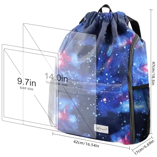 Risefit Waterproof Swimming Bags Drawstring Gym Bags Beach Bags Backpacks for Adults — view 2