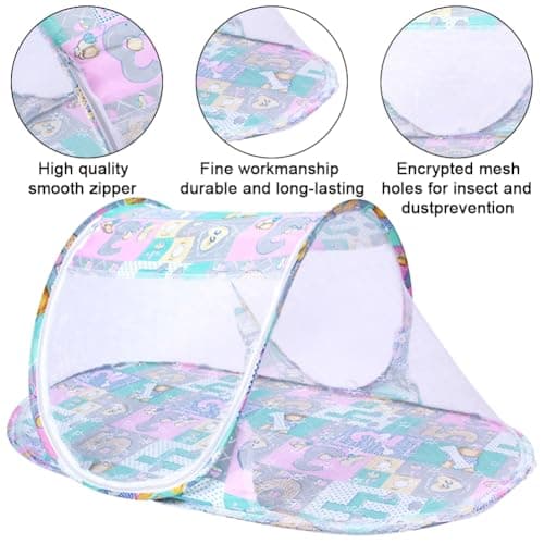 HATFRYF Foldable Baby Mosquito Net, Breathable Baby Bed Mosquito Nets, Storable for Home, Portable for Travel — view 3