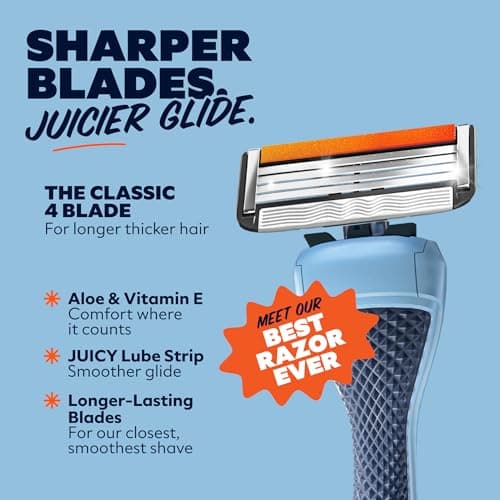 Dollar Shave Club | Travel Shaving Kit | 4 Swift Rinse Refill Cartridges, 1 Handle (Blue) and 1 Razor Cover — view 5