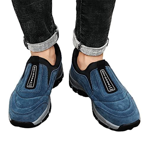 BIISDOST Men's Orthopaedic Slip On Walking Shoes with Arch Support, Lightweight Outdoor Shoes, Blue, Size 8 UK — view 2