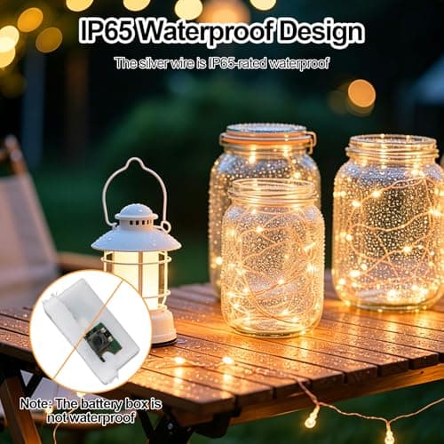 8 Pack Battery-Operated Fairy Lights, 2m 20 LED String Lights, Warm White — view 5