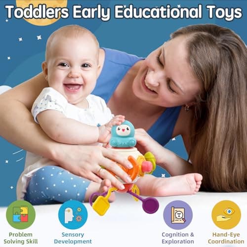 AiTuiTui Baby Montessori Toys for 2 3 Years Boys Girls, Activity Cube Sensory Toys for Toddlers Travelling, Motor Skills Busy Cube Toy for 18 Months Infant Birthday Gifts — view 5