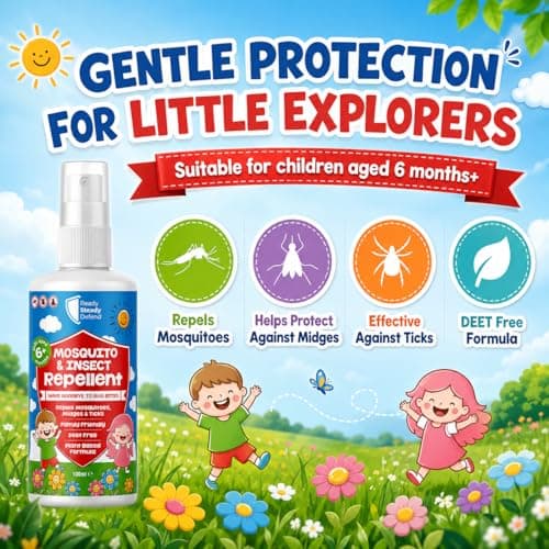 Kids Mosquito & Insect Repellent Spray Twin Pack (2 x 100ml) DEET Free Bug Spray for Children Aged 6+ Months, Plant Based Formula 30% Citriodiol, Family Friendly Outdoor Protection Against Mosquitoes — view 3