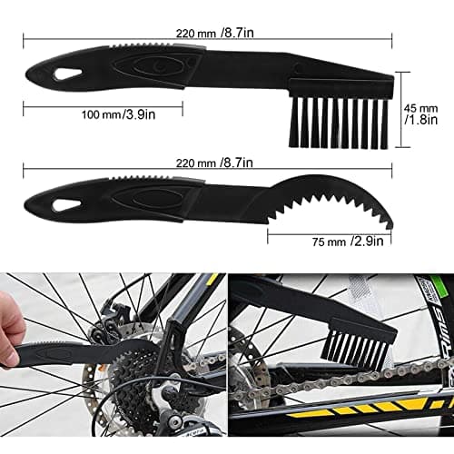 Oumers 8pcs Bike Cleaning Brush Kit, Chain Cleaner Multi Tool Bicycle Maintenance Accessories for Motorbike Chain/Tire/Sprocket Cycling Corner Stain Dirt Clean — view 5
