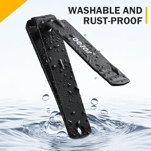 BEZOX Heavy Duty Straight Blade Nail Clippers for Thick Toenails, Professional Stainless Steel Fingernail Toenail Clippers Trimmers - Thick Wide Jaw Toe Nail Clippings — view 3