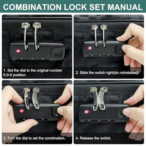 Delixike Document Organizer with Lock, Black — view 5