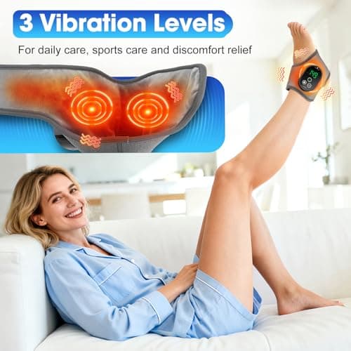 Heated Ankle Massager with Heat Vibration, Cordless Rechargeable Ankle Wrap — view 4