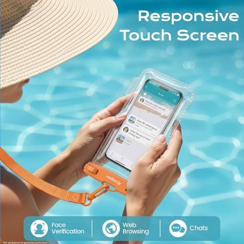 Rynapac [Up to 8.5" Waterproof Phone Pouch, 2 Pack IPX8 Cellphone Dry Bag — view 3
